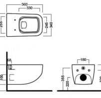 HATRIA NEXT pods piekarināms Rimless ar SoftClose vāku
